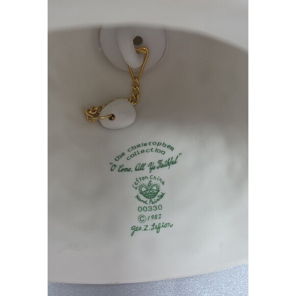 LEFTON Vintage 1982 Nativity Bell Come All Ye Faithful Hand Painted Christmas - Picture 7 of 11